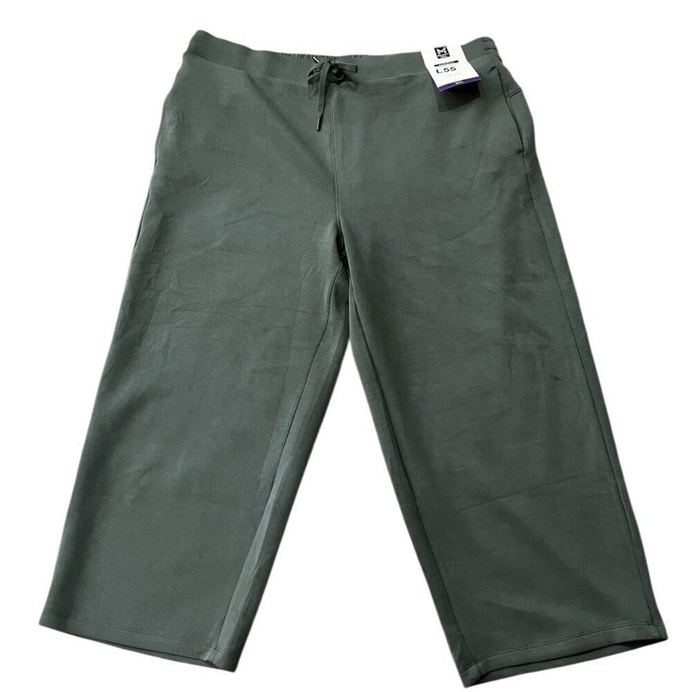 Members Mark Womens XXL Soft Sandwash Wide Leg Crop Pant Pull On Joggers NWT